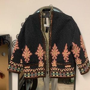 Topshop embroidered jacket